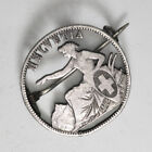 SVIZZERA Spilla realizzata con moneta da 2 Francs 1862 Cut out coin brooch