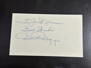 Dom Dimaggio Signed Index Card 3x5 Boston Red Sox Joe Brother - Picture 1 of 2