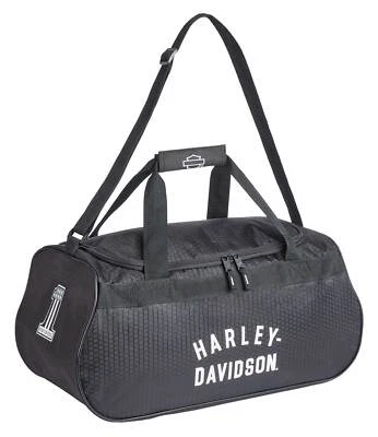Harley-Davidson Off-White #1 Logo Sports Duffel Bag w/ Shoulder Strap - Black - Image 1 of 3