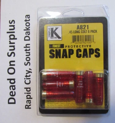 Tapas a presión Colt 45LC largas .45 45 6PK TRIPLE K IMPRIMACIÓN CON RESORTE LATÓN PLÁSTICO Foto 1 de 4