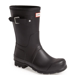 HUNTER Original Short Waterproof Rain Boot, Rubber Black, Size 13, NWT - Picture 1 of 5