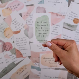 Inspirational Prayer Cards, 60 Unique Bible Verse Assorted Mini Scripture Encour - Picture 1 of 9