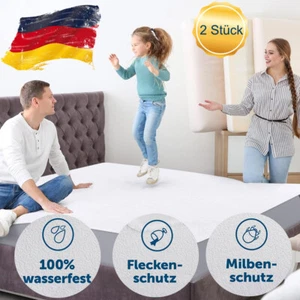 2 Stück Matratzenauflage Waschbar Inkontinenzunterlage Matratzenschoner Auflage - Bild 1 von 14