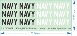 Navy Markings - 1/48 1/72 - Water Decal - Picture 1 of 3