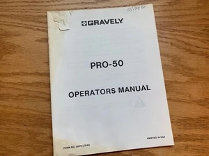 Gravely Pro-50 Series Convertible Tractor Operator's Manual Pull Engine Pro 50 - Imagen 1 de 1