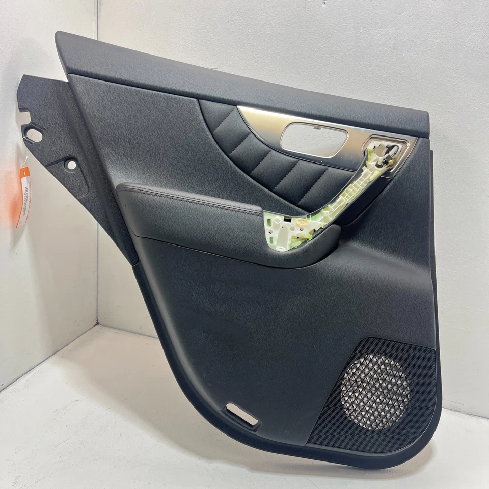 10 INFINITI FX35 NEGRO PUERTA TRASERA IZQUIERDA LADO CONDUCTOR PANEL INTERIOR CUBIERTA MOLDURA OEM Foto 1 de 4