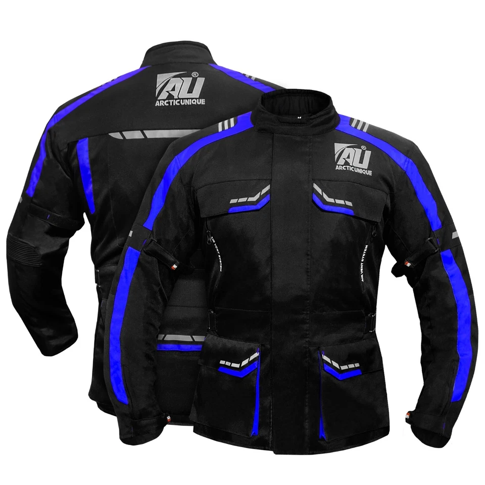 Motorcycle Jacket for Men Adventure/Touring Textile CE Armoured Reflectors — 第 1/1 张图片