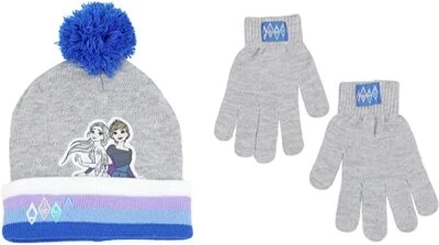 Disney's Frozen Girl's Anna and Elsa Winter Hat and Glove Set - Image 1 of 4