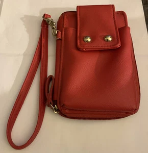 Wristlet Red Holds Cash,coins, & Cards, Phone - Picture 1 of 6