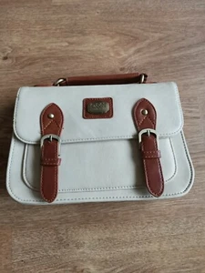 White Genuine Leather Small Shoulder Bag Across Body Handbag Womens Ladies - Picture 1 of 12