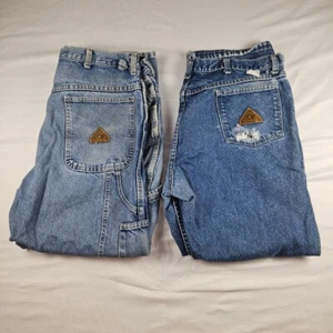 Jeans da lavoro Bulwark FR Carpenter & Regular blu ignifugo 36 x 31 LOTTO DI 2 - Foto 1 di 24