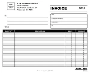 50 Custom Business Invoices, Work Orders - 2 Part / 7 x 8.5 / TMG082 - Picture 1 of 1
