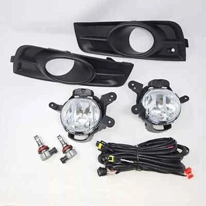 For 2011-2014 Chevrolet Cruze Clear Lens LED  Fog Light Kit Switch Bulbs Bezels - Picture 1 of 7