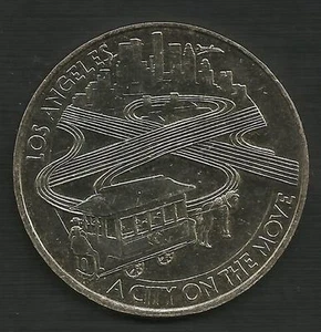 1981 LOS ANGELES BICENTENNIAL Birthday Dollar Token Medal - Picture 1 of 2
