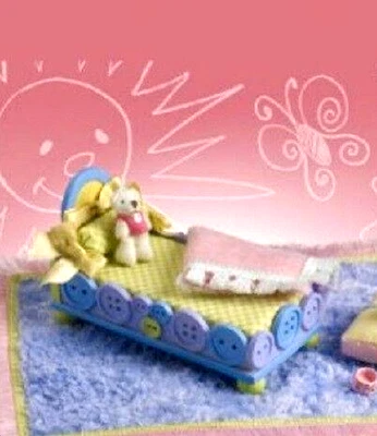 Tonner Amelia Thimble Collection's "Buttons and Bows Bed" РАСПРОДАНО, НИКОГДА НЕ ДОСТАВАЛОСЬ ИЗ КОРОБКИ РЕДКАЯ - Изображение 1 из 4