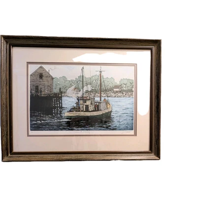 (2) John Collette Framed Original Artwork Hand Colored Etching Signed Artwork  - Image 1 of 4