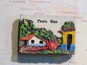 Refrigerator MAGNET ~ COSTA RICA: Central American Country Homes, Cart & Forest - Picture 1 of 3