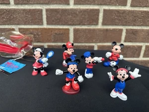 Disney Minnie Mickey Mouse Lot of 6 Sport Baseball Tennis Soccer Golf PVC Figure - Picture 1 of 6