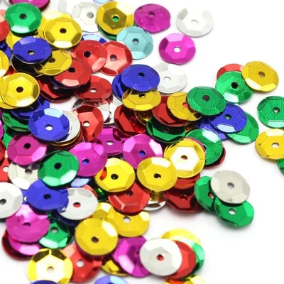 2500 CUP Round loose sequins Paillettes 8mm sewing Wedding craft Colour Pick - Image 1 of 4