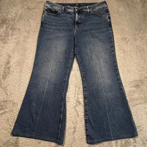 Express 70's Flare Jeans Women's 14R 40x30 Denim Boho Retro Hippie - Picture 1 of 14