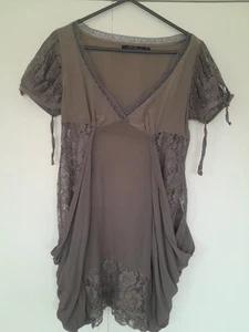 All Saints Women's Grey Drapey Silk Julia Dress Size 8 (UK) - Picture 1 of 7