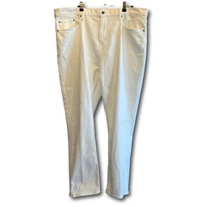 Old Navy Mens Slim Straight Built-In-Flex White Jeans Size 42X30 - Picture 1 of 20