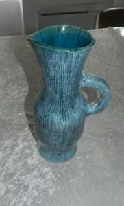 Ancien et rare vase Accolay en céramique bleu émaillée 1950 / 1960 - Picture 1 of 14