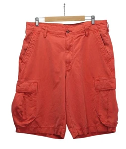 Pantalones Cortos Tommy Bahama Relax Ripstop Carga Para Hombre 36 Rojo Mezcla Seda Playa Verano - Imagen 1 de 11