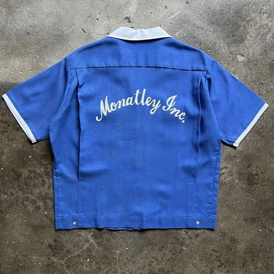 Vintage 1960s Mr. Mort’s Bowling Shirt “Bill” L/XL Chainstitch Mod Retro True - Image 1 of 4