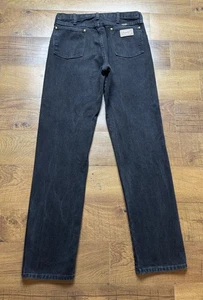Pantalones de mezclilla negros Wrangler de colección 13MWZWK HECHOS EN EE. UU. corte vaquero para hombre talla 33X36 - Imagen 1 de 8