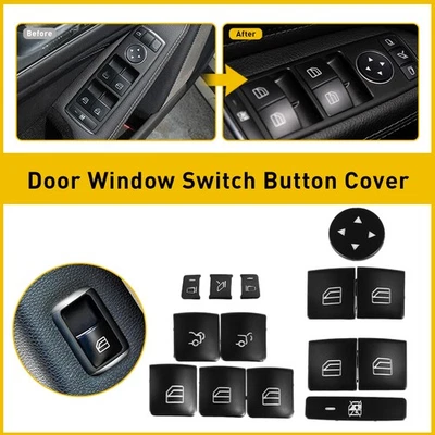 Door Window Switch Button Cover Sticker for fit Mercedes-Benz CLA180 2015-2017 - Image 1 of 4