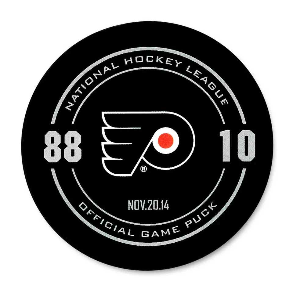 Camiseta Eric Lindros & John LeClair Philadelphia Flyers #88 & #17 disco de retiro Foto 1 de 1