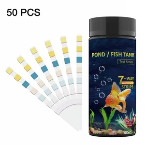 50x Pond Test Strips 7in1 Water Testing Kit for Freshwater Aquarium FishTank - Picture 1 of 7