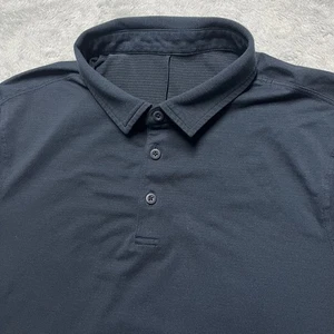 Lululemon Shirt Mens Medium Blue Evolution Polo Stretch Casual Golf Activewear - Picture 1 of 6