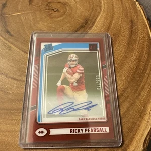 2024 Panini Clearly Donruss - Rated Rookie Ricky Pearsall #65 Red Auto 66/149 - Bild 1 von 3