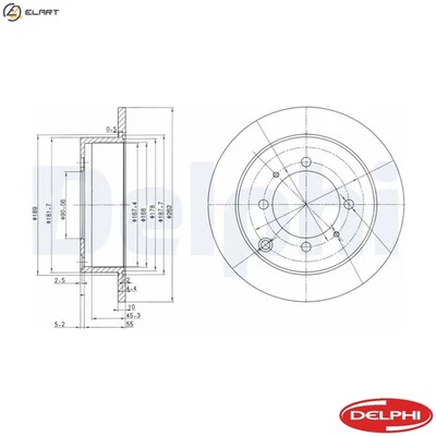2x BRAKE DISC BG3400 FOR HYUNDAI MITSUBISHI FTO CHARIOT LEGNUM/VI GALANT/Mk 2.0L - Image 1 of 4