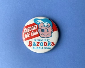 Vintage Bazooka Joe Club Bubblegum Tin Pin Badge Sweet Advertisement - Picture 1 of 4