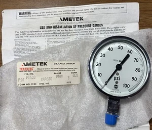 Ametek P1408 US Gauge Test Gauge 0-100psi 1/4”npt New - Picture 1 of 4
