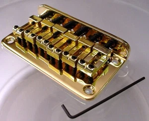PUENTE DE GUITARRA ELÉCTRICA RÍGIDA DE REPUESTO DORADO - Imagen 1 de 3