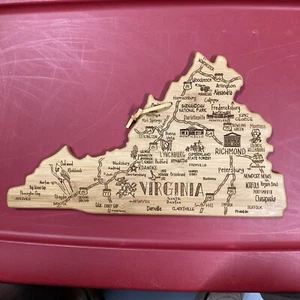 Virginia State Shaped Serving and Cutting Board Includes Hang Tie... - Picture 1 of 4
