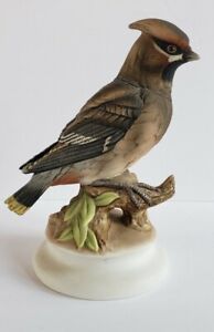 Vintage Lefton China Hand Painted Bohemian Waxwing Bird Kw1283 Euc 5.5in tall