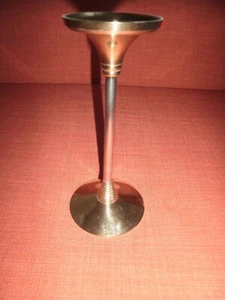 Kerzenständer aus Messing/Edelstahl, ca. 20,3 cm hoch, 259 g schwer, Top-Zust. - Bild 1 von 5