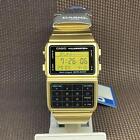 Casio DBC-611G-1D Databank Calculator Gold Tone Stainless Steel Digital Watch