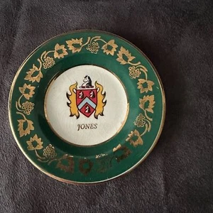 Vintage irlandese decorativo, stemma di famiglia, mini piatto - Foto 1 di 5