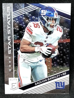 Saquon Barkley 2019 Donruss Elite Silver Star Status #/299 GIANTS - Image 1 of 2