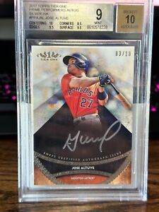 2017 Topps Tier One Jose Altuve Prime Performers Silver Auto /10 Astros BGS 9/10