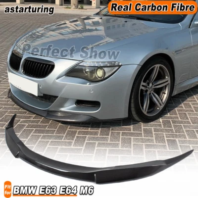 For BMW 6 Series E63 E64 M6 2-Door 2006-10 Real Carbon Front Bumper Lip Spoiler - Image 1 of 4