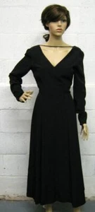 Armani Dress | Vintage Giorgio Armani Le Collezioni Black Crepe Dress Size 10/12 - Picture 1 of 6