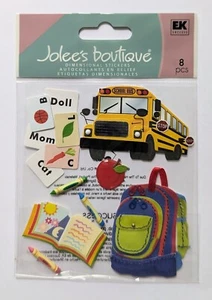 Jolee's Going To School Scrapbooking Stickers Bus Backpack Book Crayons - Picture 1 of 2