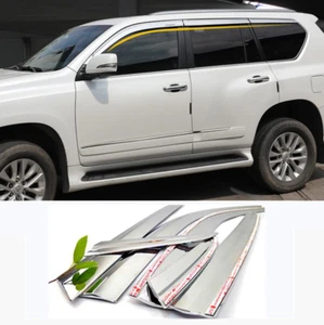 For Lexus GX460 2010-2022 Chrome Side Window Vent Visor Sun Rain Deflector Guard - Picture 1 of 9